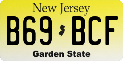 NJ license plate B69BCF