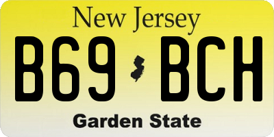 NJ license plate B69BCH