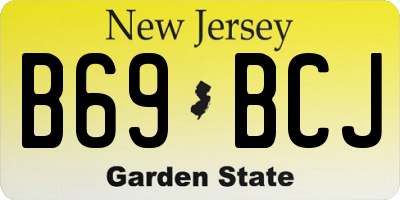 NJ license plate B69BCJ