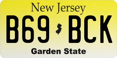 NJ license plate B69BCK