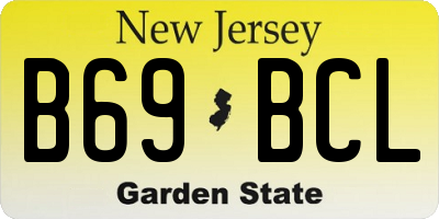NJ license plate B69BCL