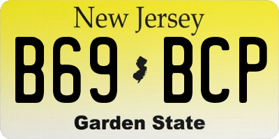 NJ license plate B69BCP