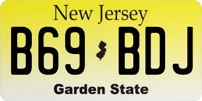 NJ license plate B69BDJ