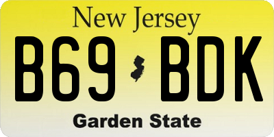 NJ license plate B69BDK