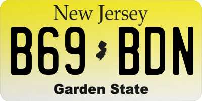 NJ license plate B69BDN