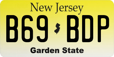 NJ license plate B69BDP