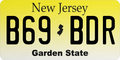 NJ license plate B69BDR