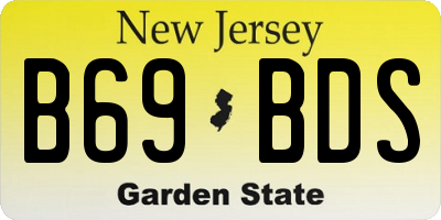 NJ license plate B69BDS