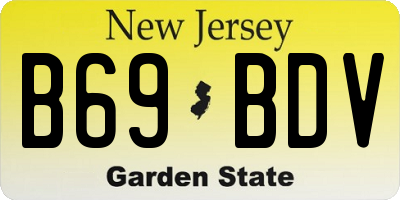NJ license plate B69BDV