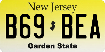 NJ license plate B69BEA