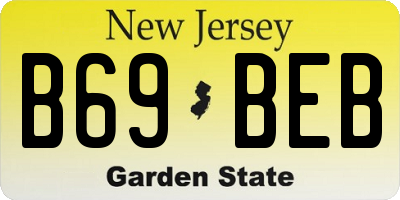 NJ license plate B69BEB
