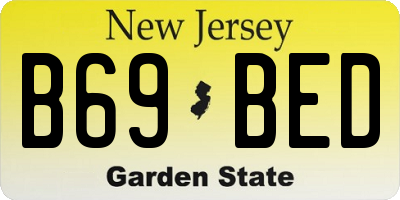 NJ license plate B69BED