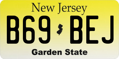 NJ license plate B69BEJ