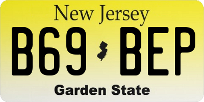 NJ license plate B69BEP