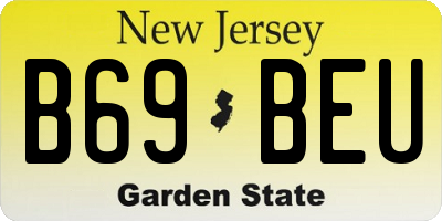 NJ license plate B69BEU