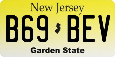 NJ license plate B69BEV