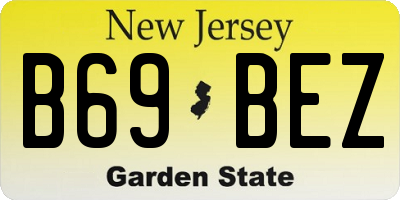 NJ license plate B69BEZ