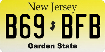 NJ license plate B69BFB