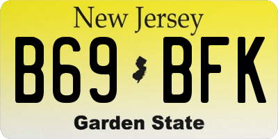 NJ license plate B69BFK