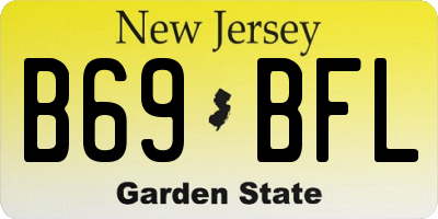 NJ license plate B69BFL