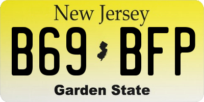 NJ license plate B69BFP