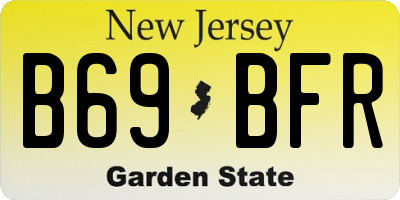 NJ license plate B69BFR