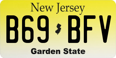NJ license plate B69BFV