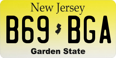 NJ license plate B69BGA