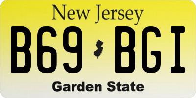 NJ license plate B69BGI