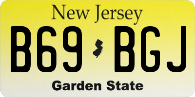 NJ license plate B69BGJ