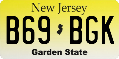 NJ license plate B69BGK