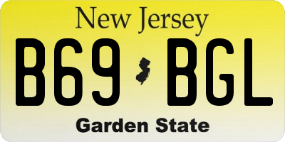 NJ license plate B69BGL