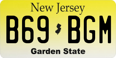 NJ license plate B69BGM