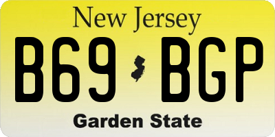 NJ license plate B69BGP