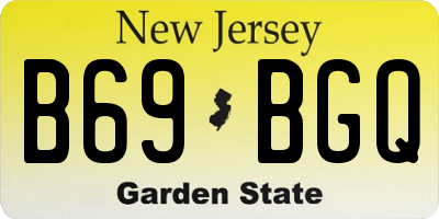 NJ license plate B69BGQ