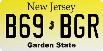 NJ license plate B69BGR