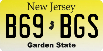 NJ license plate B69BGS