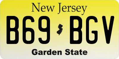 NJ license plate B69BGV