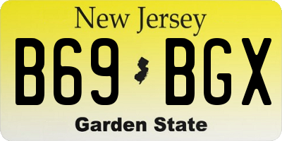 NJ license plate B69BGX