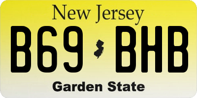 NJ license plate B69BHB