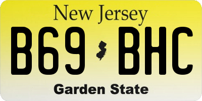NJ license plate B69BHC