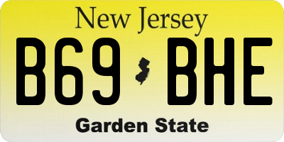 NJ license plate B69BHE
