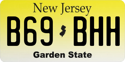 NJ license plate B69BHH