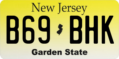 NJ license plate B69BHK