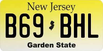 NJ license plate B69BHL