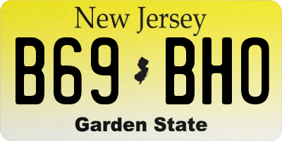 NJ license plate B69BHO