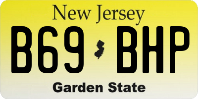 NJ license plate B69BHP