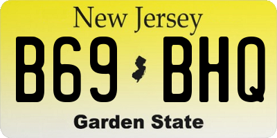 NJ license plate B69BHQ