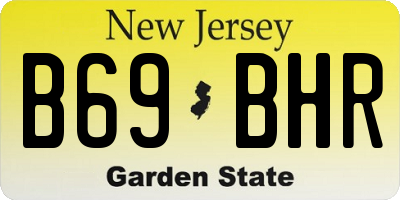 NJ license plate B69BHR