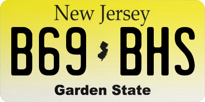 NJ license plate B69BHS